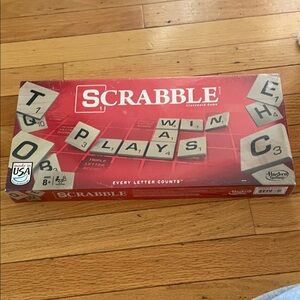 Hasbro Scrabble Board Game - Red USA made